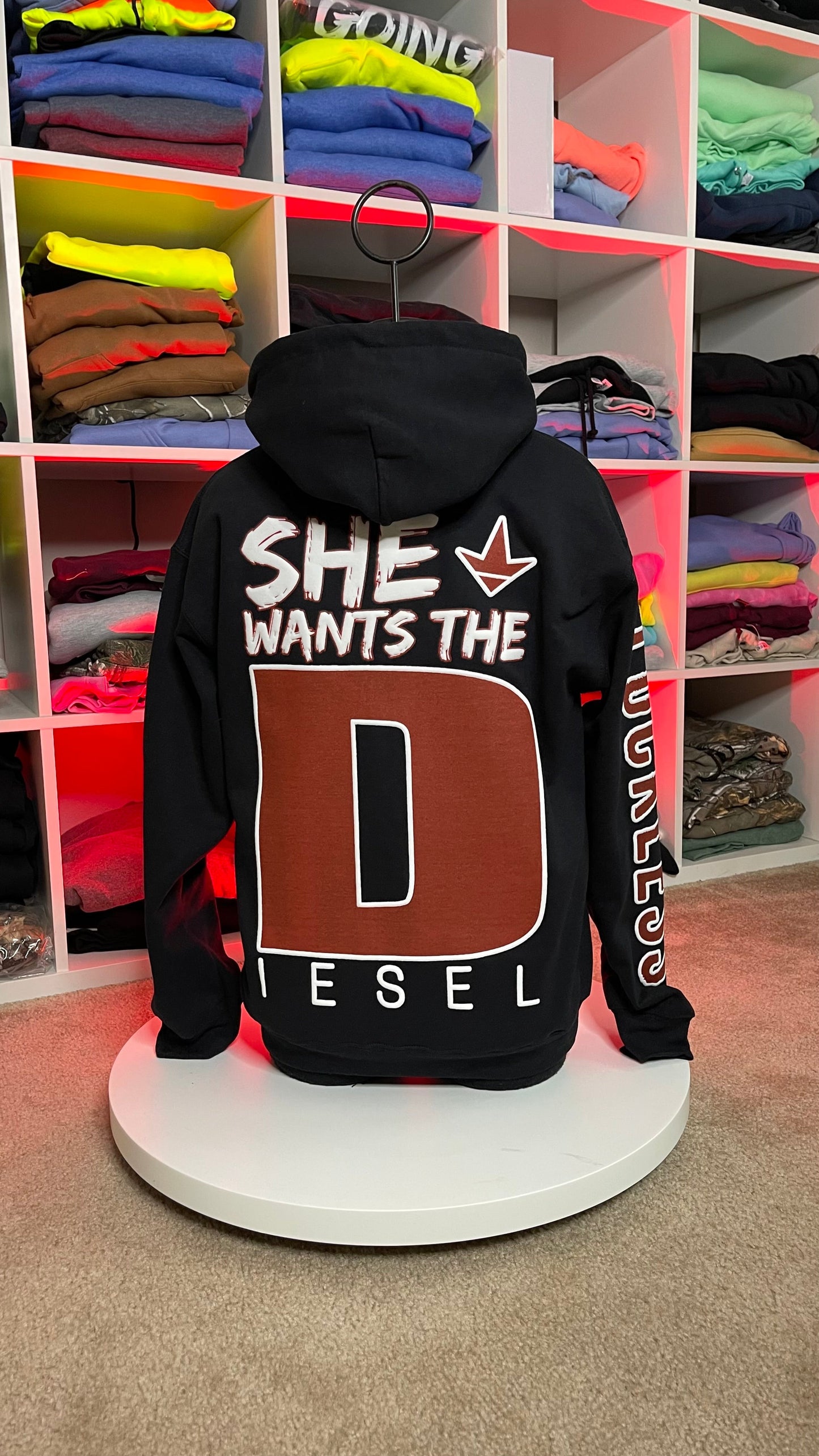 She Wants the Diesel | Funny Men's and Women's Black Country Hoodie